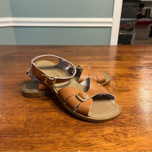 Salt Water Sandals by Hoy Brown Kids Tan Sandals - Picture 1 of 8